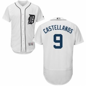 Men\'s Majestic Detroit Tigers #9 Nick Castellanos White Flexbase Authentic Collection MLB Jersey
