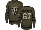 Youth Adidas Vegas Golden Knights #67 Teemu Pulkkinen Authentic Green Salute to Service NHL Jersey