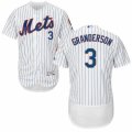 Mens Majestic New York Mets #3 Curtis Granderson White Flexbase Authentic Collection MLB Jersey
