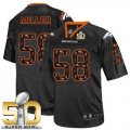 Nike Denver Broncos #58 Von Miller New Lights Out Black Super Bowl 50 Men Stitched NFL Elite Jersey