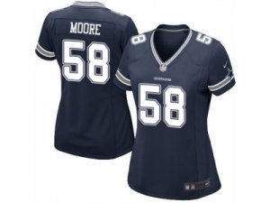 Women\'s Nike Dallas Cowboys #58 Damontre Moore Game Navy Blue Team Color NFL Jersey