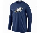 Nike Philadelphia Eagles Logo Long Sleeve T-Shirt D.Blue