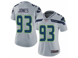 Women Nike Seattle Seahawks #93 Nazair Jones Vapor Untouchable Limited Grey Alternate NFL Jersey