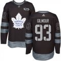 Mens Toronto Maple Leafs #93 Doug Gilmour Black 1917-2017 100th Anniversary Stitched NHL Jersey