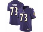 Mens Nike Baltimore Ravens #73 Marshal Yanda Vapor Untouchable Limited Purple Team Color NFL Jersey
