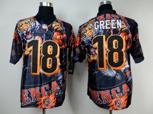 Nike Cincinnati Bengals #18 AJ Green camo jerseys[Elite Fanatical Version]