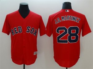 Red Sox #28 J.D. Martinez Red Cool Base Jersey