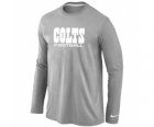Nike Indianapolis Colts Logo Long Sleeve T-Shirt Grey