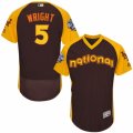 Mens Majestic New York Mets #5 David Wright Brown 2016 All-Star National League BP Authentic Collection Flex Base MLB Jersey