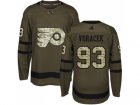 Adidas Philadelphia Flyers #93 Jakub Voracek Green Salute to Service Stitched NHL Jersey