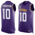 Nike Minnesota Vikings #10 Fran Tarkenton Purple Team Color Men Stitched NFL Limited Tank Top Jersey