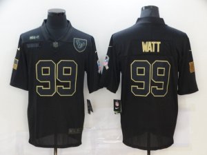 Nike Texans #99 J.J. Watt Black 2020 Salute To Service Limited Jersey