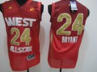 2012 All Star Los Angeles Lakers #24 Kobe Bryant red