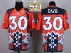 Nike Denver Broncos #30 Terrell Davis Orange Super Bowl 50 Men Stitched NFL Elite Noble Fashion Jersey