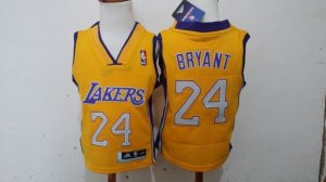 babywear NBA Los Angeles Lakers #24 kobe bryant yellow jerseys