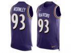 Mens Nike Baltimore Ravens #93 Chris Wormley Elite Purple Player Name & Number Tank Top NFL Jersey