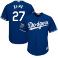Dodgers #27 Matt Kemp Royal 2018 World Series Cool Base Player Jersey