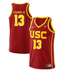 USC Trojans #13 Charles O\'Bannon Jr Red College Basketball Jersey