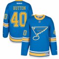 Mens Reebok St. Louis Blues #40 Carter Hutton Authentic Blue 2017 Winter Classic NHL Jersey