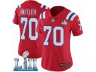 Women Nike New England Patriots #70 Adam Butler Red Alternate Vapor Untouchable Limited Player Super Bowl LII NFL Jersey