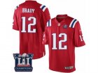 Youth Nike New England Patriots #12 Tom Brady Red Alternate Super Bowl LI Champions NFL Jersey