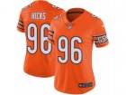 Women Nike Chicago Bears #96 Akiem Hicks Vapor Untouchable Limited Orange Rush NFL Jersey