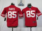 2013 Super Bowl XLVII Youth NEW NFL San Francisco 49ers #85 Vernon Davis Red jerseys
