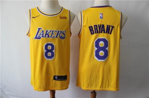 Lakers #8 Kobe Bryant Yellow 2019 Nike Swingman Jersey