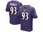 Mens Nike Baltimore Ravens #93 Chris Wormley Elite Purple Team Color NFL Jersey