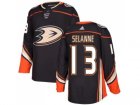 Men Adidas Anaheim Ducks #13 Teemu Selanne Black Home Authentic Stitched NHL Jersey