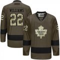Toronto Maple Leafs #22 Tiger Williams Green Salute to Service Stitched NHL Jersey