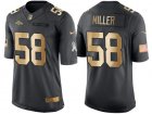 Nike Denver Broncos #58 Von Miller Anthracite 2016 Christmas Day Gold Mens NFL Limited Salute to Service Jersey