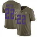 Nike Vikings #22 Harrison Smith Olive Salute To Service Limited Jersey