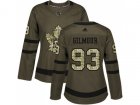 Women Adidas Toronto Maple Leafs #93 Doug Gilmour Green Salute to Service Stitched NHL Jersey