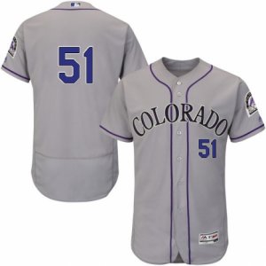 Men\'s Majestic Colorado Rockies #51 Jake McGee Grey Flexbase Authentic Collection MLB Jersey