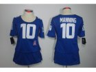 Nike Womens New York Giants #10 Eli Manning Blue Jerseys[breast Cancer Awareness]