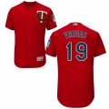 Men's Majestic Minnesota Twins #19 Kennys Vargas Scarlet Flexbase Authentic Collection MLB Jersey