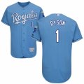 Men's Majestic Kansas City Royals #1 Jarrod Dyson Light Blue Flexbase Authentic Collection MLB Jersey