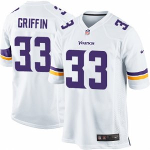 Men\'s Nike Minnesota Vikings #33 Michael Griffin Game White NFL Jersey