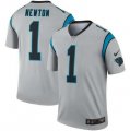 Nike Panthers #1 Cam Newton Silver Inverted Legend Jersey