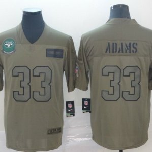 Nike Jets #33 Jamal Adams 2019 Olive Salute To Service Limited Jersey