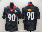 Nike Steelers #90 T.J. Watt Black Camo Limited Jersey