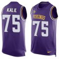 Nike Minnesota Vikings #75 Matt Kalil Purple Team Color Men Stitched NFL Limited Tank Top Jersey
