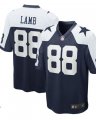 Nike Cowboys #88 Ceedee Lamb blue Color Rush Throwback Limited Jerse