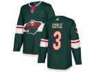 Men Adidas Minnesota Wild #3 Charlie Coyle Green Home Authentic Stitched NHL Jersey