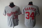 MLB Washington Nationals #34 Harper Grey[cool base]