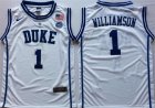 Duke Blue Devils #1 Zion Williamson White Nike College Basketball Jersey
