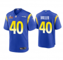 Nike Rams #40 MILLER Waterfield Royal 2022 Super Bowl LVI Vapor Limited Jersey