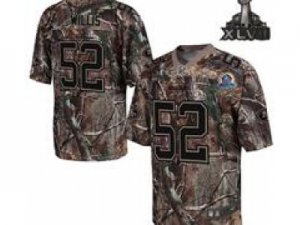 2013 Nike Super Bowl XLVII San Francisco 49ers #52 Patrick Willis Camo[With Hall of Fame 50th Patch Elite]