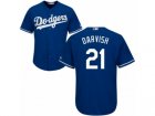 Youth Majestic Los Angeles Dodgers #21 Yu Darvish Replica Royal Blue Alternate Cool Base MLB Jersey